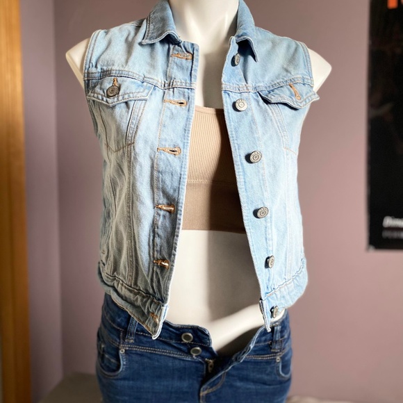 Teens Blue Jeans Vest - Picture 3 of 3